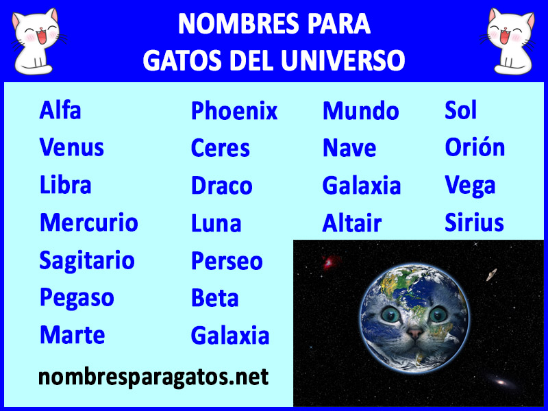 Nombres de Galaxias para Gatos